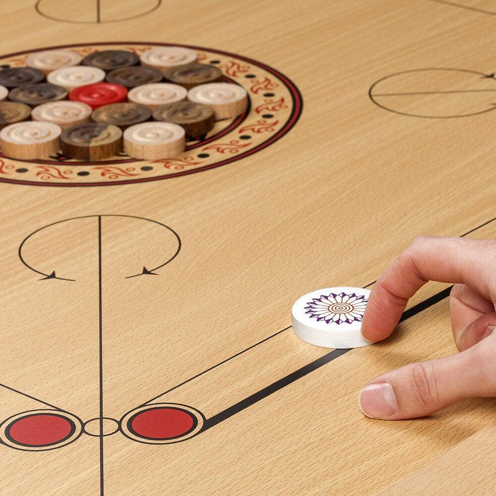 Carrom-spel från Philos – klassiskt brädspel med snärt och precision för hela familjen