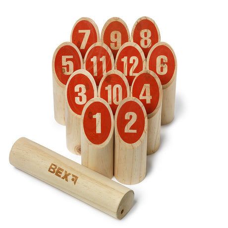 Bex Number Kubb – sifferkubb i trä för utomhusspel