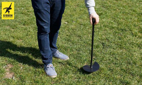 Installation av Ground Screw från Gibbon – jordankare för slackline utan träd
