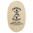 Oval Indo Board balansbräda (deck) i naturträ med svart Original-logotyp