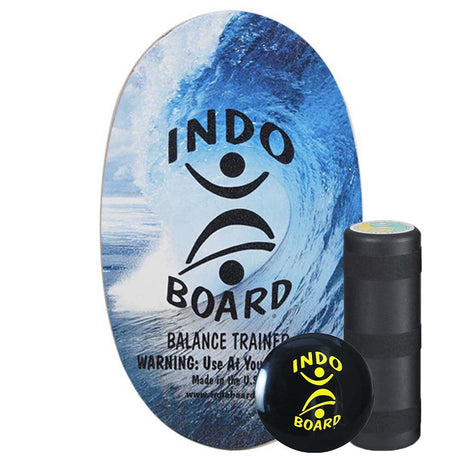 Indoboard Wave balansbräda – komplett set med Roller och Cushion för allsidig balansträning