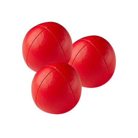 3 stycken röda Premium jongleringsbollar från Playjuggling – högkvalitativa bollar för jonglering