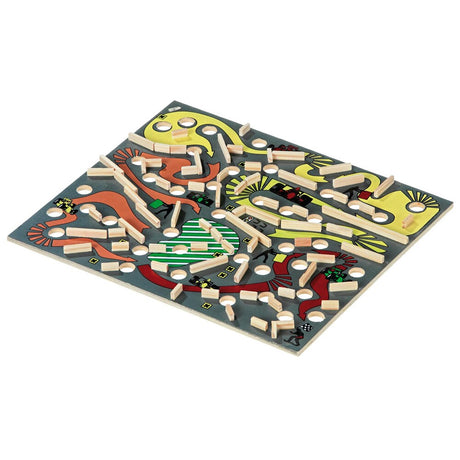 Labyrinth – spelvariation 4 på träbräda