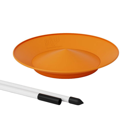 Orange snurrtallrik från Play Juggling med tvådelad kontrollpinne
