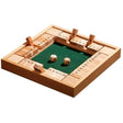 Shut The Box 4-player pedagogiskt tärningsspel i trä med 12 klappar