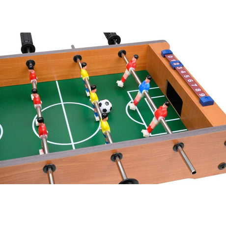 Närbild på spelplanen i Soccer Table Game