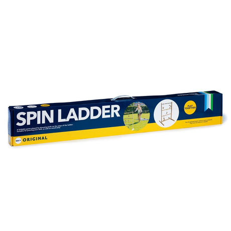 Förpackning till Spin Ladder Original – innehåller stege, bollpar och regler