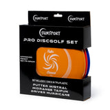 Discgolfsset Pro med driver, midrange och putter – tåliga discar för alla nivåer