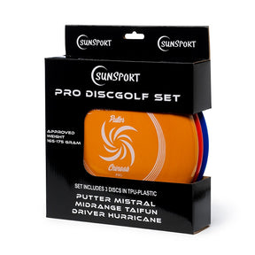 Discgolfsset Pro med driver, midrange och putter – tåliga discar för alla nivåer