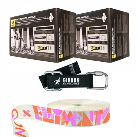 Gibbon Ultimate Trickline Pro Kit med Elliments-lina – stilren och högpresterande slackline för tricks och hopp