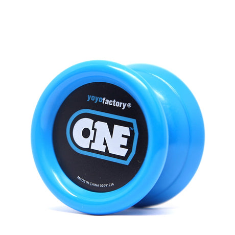 Blå Yoyo One jojo från YoYoFactory, responsiv yoyo för nybörjare och tricks