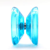 Yoyo Arrow Blue – sidovy som visar yojons viktfördelning och form