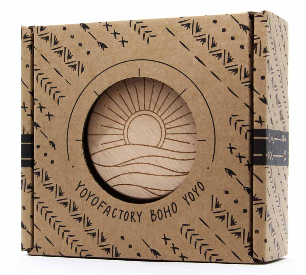 Träjojo JoJo BoHo Wooden med naturlig finish, perfekt för tricks och klassisk känsla