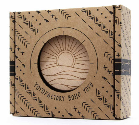Träjojo JoJo BoHo Wooden med naturlig finish, perfekt för tricks och klassisk känsla
