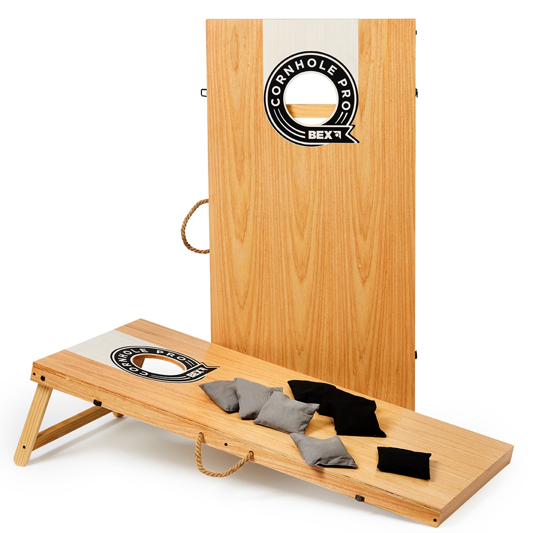 Bex Cornhole Pro – komplett set med två spelbrädor och åtta kastpåsar