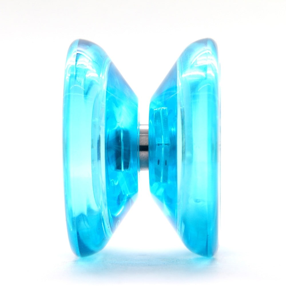 Yoyo Arrow Blue – sidovy som visar yojons viktfördelning och form